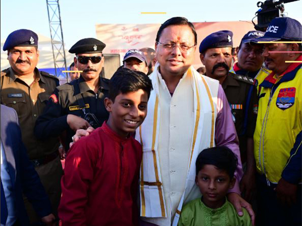 Dhami interacting with pilgrims and reviewing facilities.(Photo/ANI)