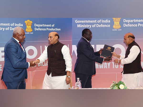 Defence Minister Rajnath Singh with Fijian and South Sudanese counterparts (Photo/X@rajnathsingh)