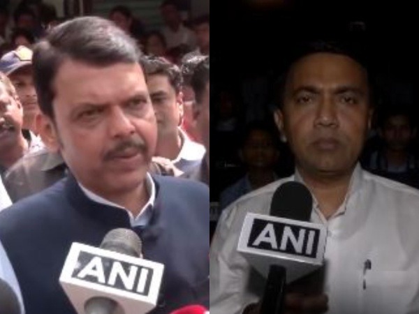Maharashtra CM Devendra Fadnavis and Goa CM Pramod Sawant (Photo/ANI)  