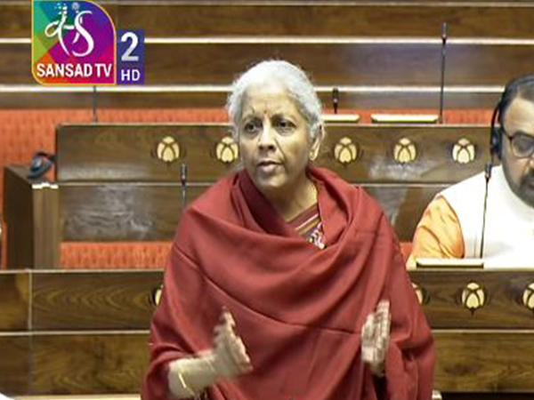 FM Nirmala Sitharaman in Rajya Sabha (Photo/ Sansad TV)