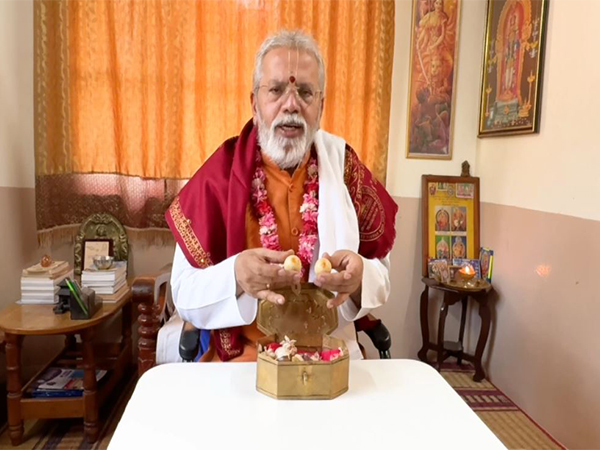 Sitaram Shastry, a priest from the lineage of saints who have been preserving the pieces of the sacred Lingam. (Photo/ANI) 