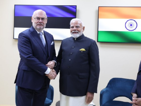 Prime Minister Narendra Modi with President of Estonia, Alar Karis (Image: X@narendramodi)