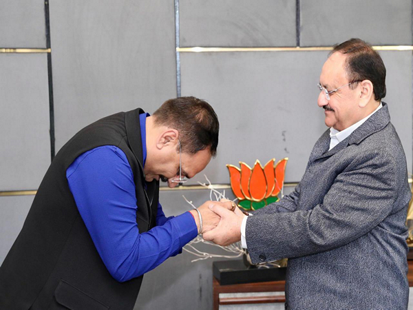 Virendraa Sachdeva meeting BJP Chief J P Nadda. (Photo/X/@Virend_Sachdeva)