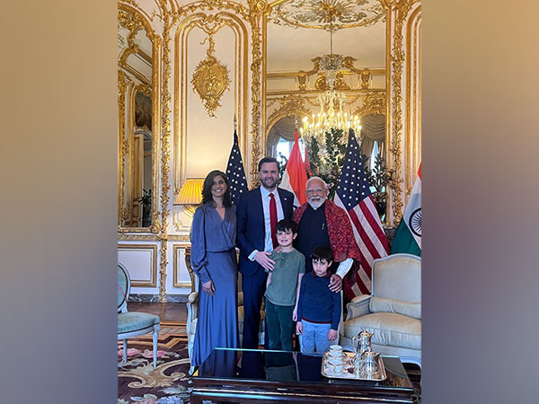 Prime Minister Narendra Modi during the meeting with US Vice President JD Vance and his family (Photo/PM Narendra Modi)