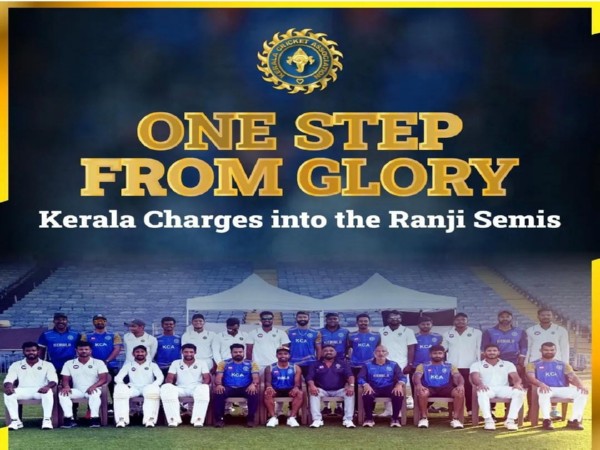 Kerala team has secured a semifinal spot in Ranji Trophy. (Photo- Kerala Cricket Association Instagram/KeralaCricketAssociation)