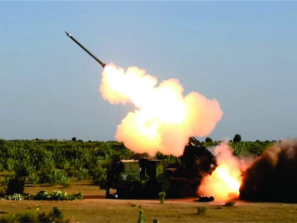 Flight test of the guided Pinaka Weapon System (Photo/MoD)