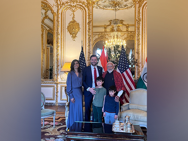 PM Narendra Modi with US Vice President JD Vance and family. (Photo/@narendramodi)