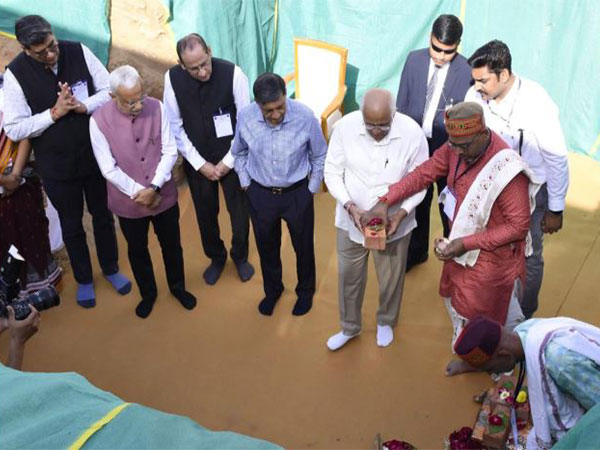 Gujarat CM performs Bhoomi Poojan for SOUL’s leadership campus. (Photo/ANI)