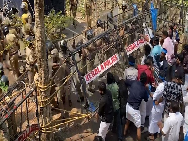 Visuals from the protest (Photo/ANI)