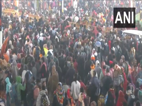 Visuals of the crowd in Mahakumbh (Photo/ANI)