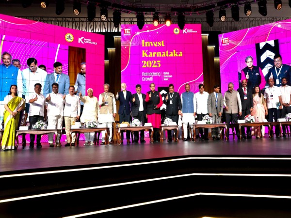Leaders at Invest Karnataka 2025 (Photo/ANI)