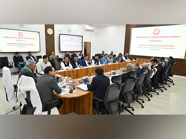 Hitendra Malhotra reviews Northeast Frontier Railway’s operational performance during a high-level meeting. (Photo/ANI) 