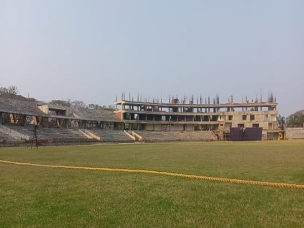 Under construction Tripura Cricket stadium. (Photo/ANI)