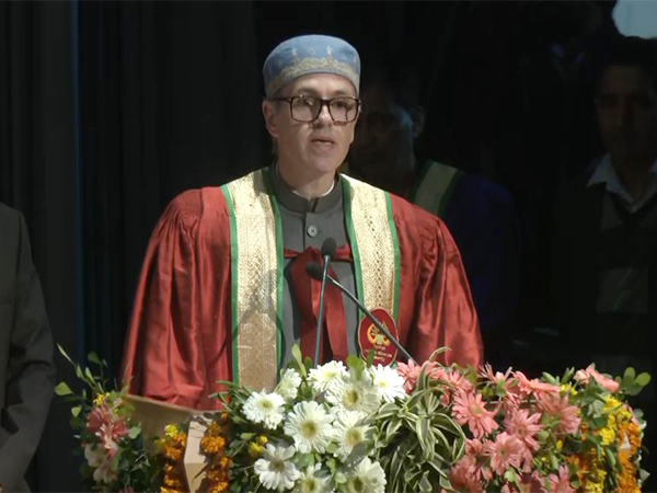 J-K CM Omar Abdullah speaking at the 10th Convocation Ceremony of Shri Mata Vaishno Devi University (Photo/ANI)  