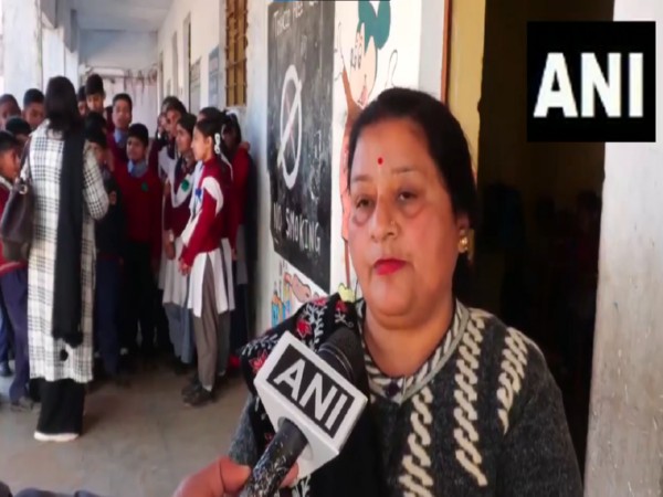 Rishu Sharma, headmaster of Government Middle School in Udhampur (Photo/ANI)