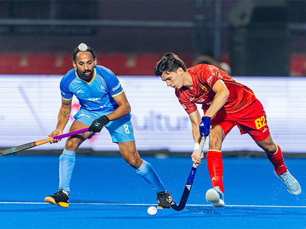India and Spain in action. (Photo- HI Media)