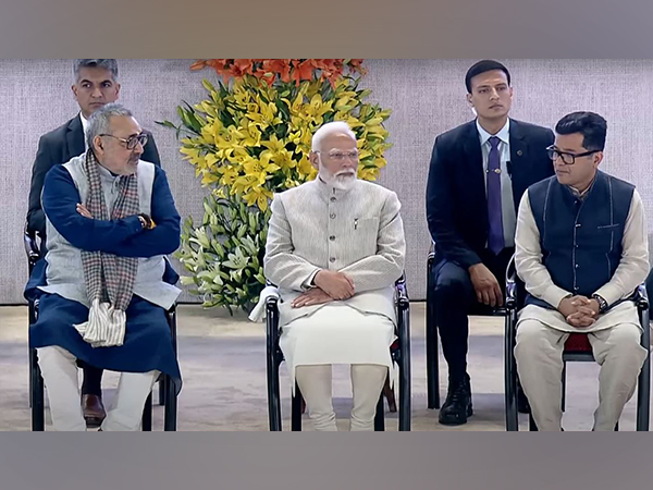 Prime Minister Narendra Modi, and ministers Giriraj Singh and Margherita (Image: ANI)