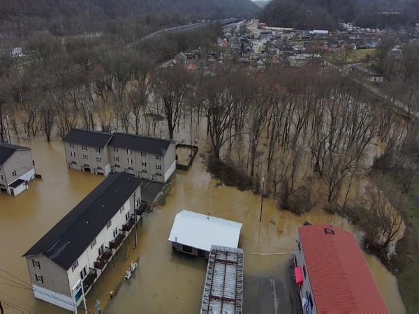 Drone images of flooding (Image Credit: X/@KentuckyPower)