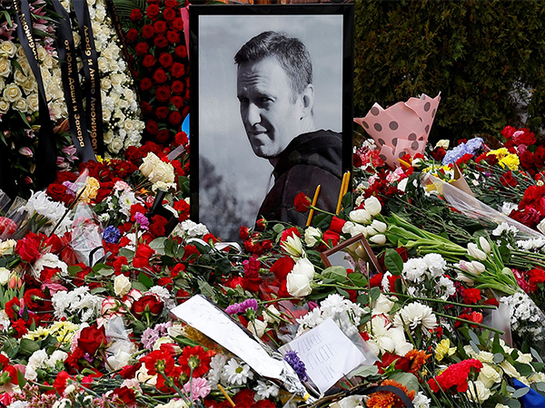 File photo of floral tributes to Alexei Navalny after his death (Photo/Reuters)