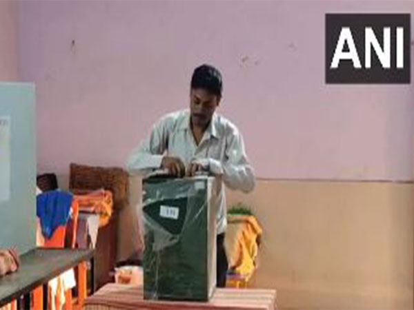 Visuals from a polling booth of Nimora village (Photo/ANI)