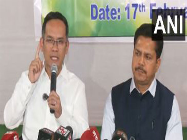 Congress MP Gaurav Gogoi and President Bhupen K Borah (Photo/ANI)