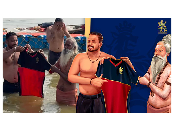 Key visual featuring fan who carried RCB jersey to Mahakumbh. (Photo- RCB Media)