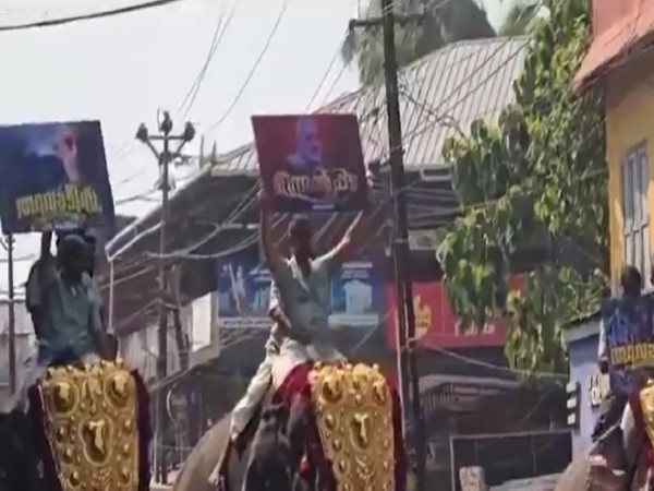 Posters of Hamas leaders in Palakkad festival (Photo/@surendranbjp)