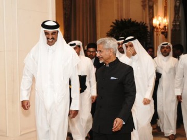 External Affairs Minister S Jaishankar with Amir of Qatar, Sheikh Tamim Bin Hamad AL Thani (Image: X@DrSJaishankar)
