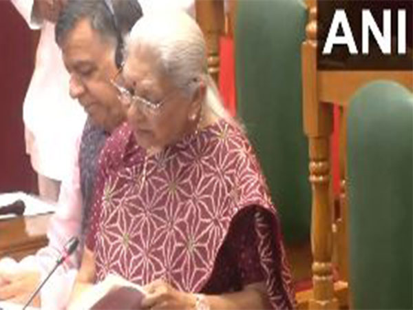 Governor Anandiben Patel addressing the UP assembly (Photo/ANI) 