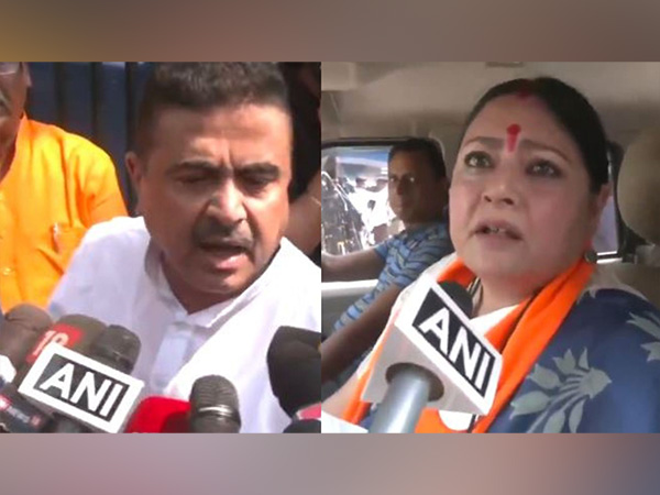  LoP Suvendu Adhikari and BJP leader Agnimitra Paul  (Photo/ANI)