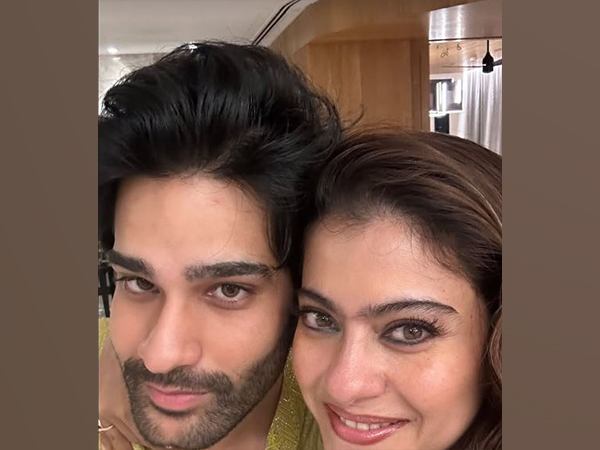 Kajol with her nephew Aaman (Image source; Kajol's Instagram)