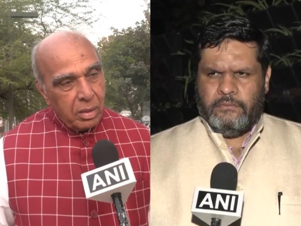 BJP MP Jagdambika Pal (L); BJP leader Gaurav Vallabh (R) (Photo/ANI)