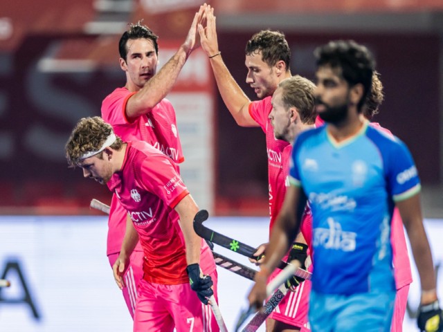 India and Germany players in action (Photo: HI) 