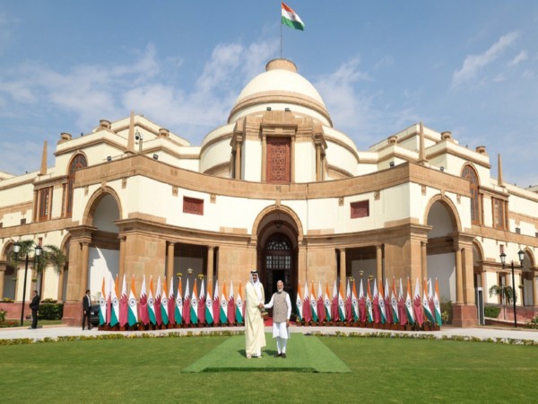 Prime Minister Narendra Modi and Amir of the State of Qatar, Sheikh Tamim bin Hamad Al-Thani  (Photo/ANI)