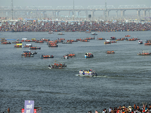 Triveni Sangam in Prayagraj during MahaKumbh (Image: ANI)