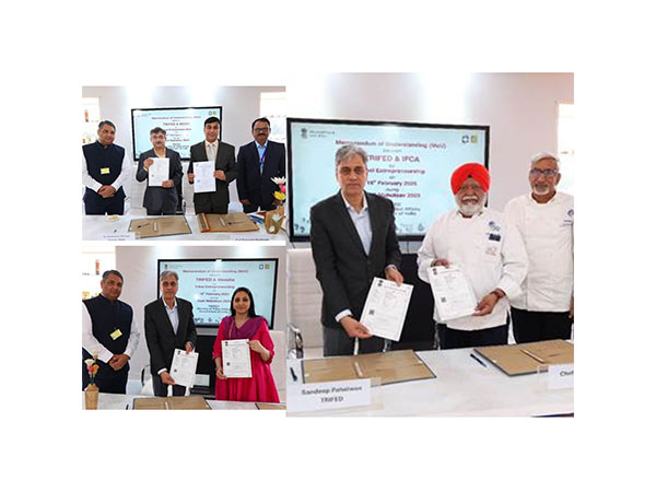 TRIFED signs MoUs with Meesho, IFCA and Mahatma Gandhi Institute of Rural Industrialisation (Images: PIB)