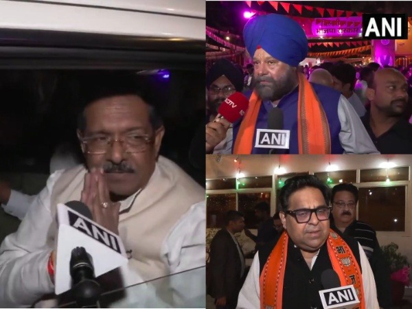 BJP leaders congratulate Rekha Gupta on her elevation to Delhi CM (Photo/ANI)