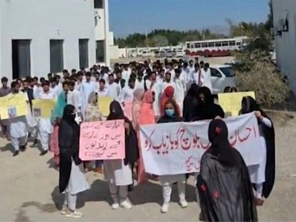 Protesters at the site (Image: X@TBPEnglish)