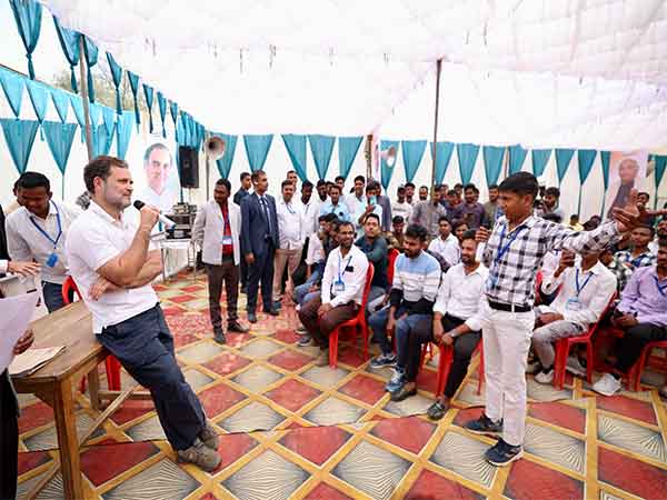 Congress leader Rahul Gandhi with tudents at Mool Bharti Hostel (Photo/ X@INCIndia)
