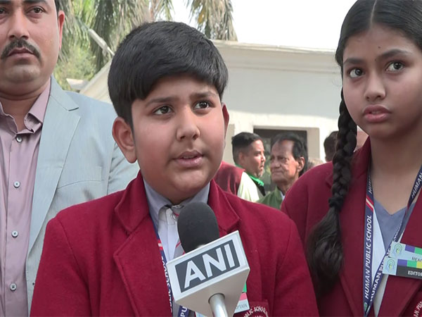 A school student in Raebareli (Photo/ANI)