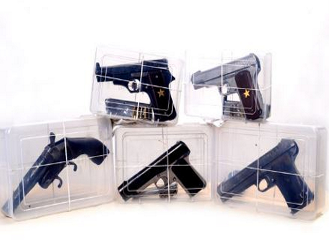 Weapons recovered by Patiala police from operatives linked to gangster Goldy Dhillon. (Photo/@DGPPunjabPolice)