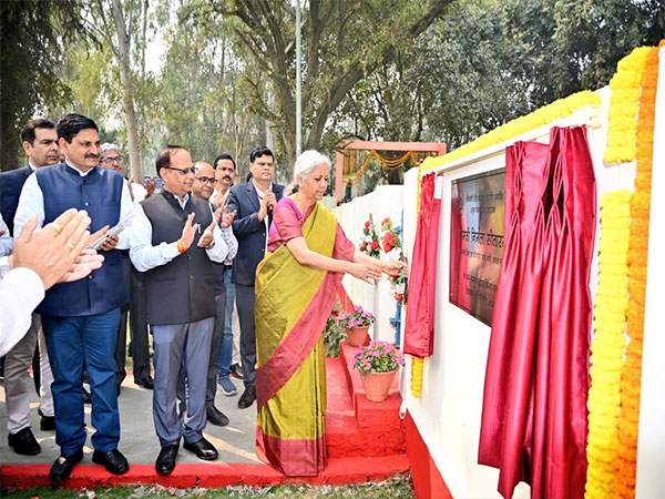 Finance Minister Nirmala Sitharaman dedicates BLW-made electric locomotive to nation. (Photo/ANI)