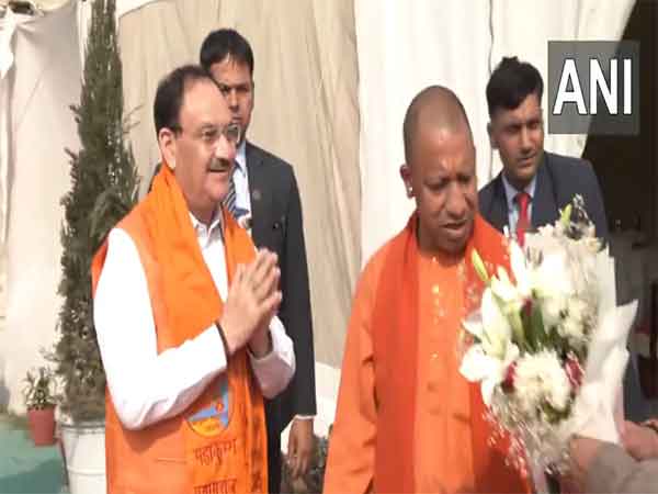 Union Minister JP Nadda and Uttar Pradesh CM Yogi Adityanath (Photo/ANI)