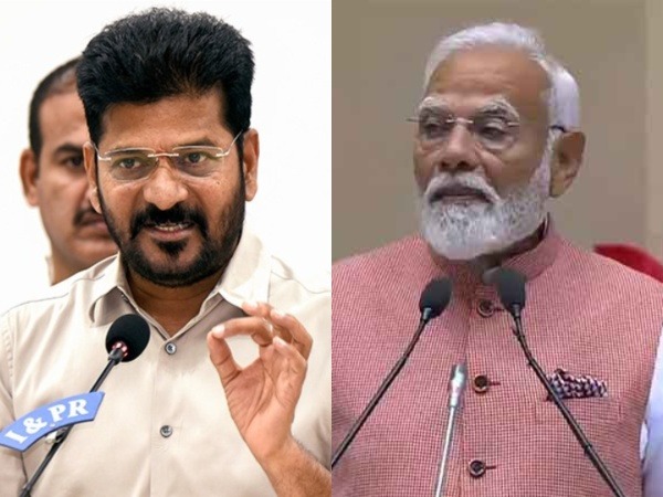 Telangana Chief Minister Revanth Reddy, Prime Minister Narendra Modi (Photo/ANI)