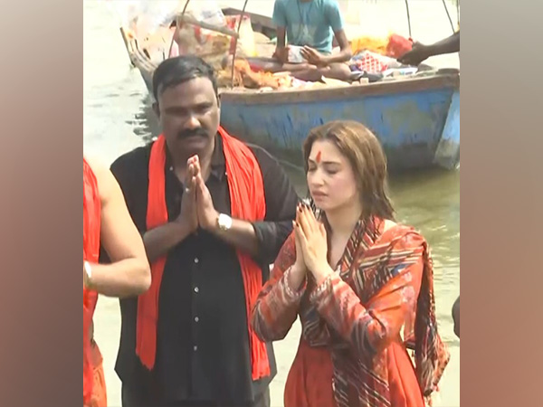 Tamannaah Bhatia in Maha Kumbh (Image Source: ANI)
