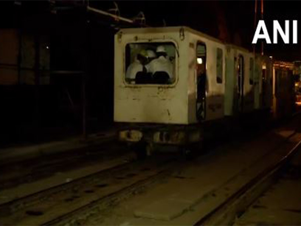  NDRF personnel, other rescue teams enter the Srisailam Left Bank Canal (SLBC) tunnel (Photo/ANI)