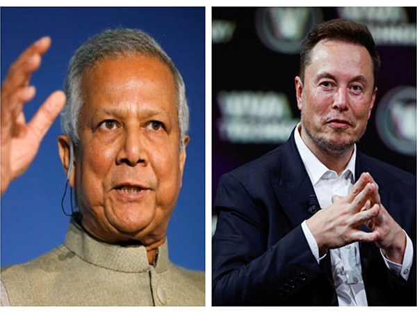 Bangladesh's Chief Adviser Muhammad Yunus and SpaceX CEO Elon Musk (Photo Credit: Reuters)