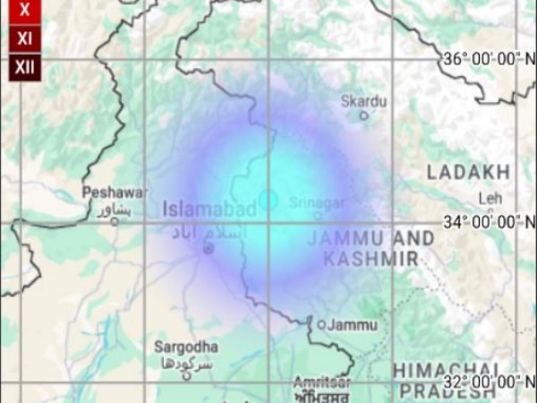 Earthquake of 3.8 magnitude strikes J-K’s Kupwara (Photo/X: @NCS_Earthquake)