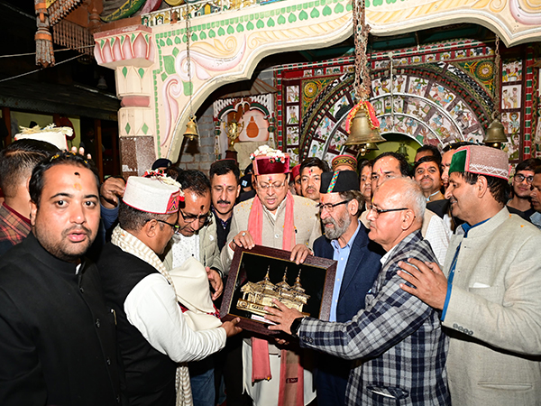 Uttarakhand Chief Minister Pushkar Singh Dhami at Hanol (Photo/ANI)