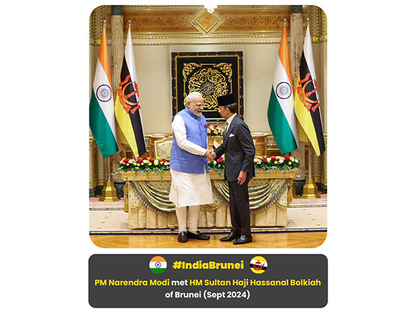 Prime Minister Narendra Modi with Sultan Haji Hassanal Bolkiah of Brunei from their meeting in September 2024 (Image: X@DrSJaishankar)